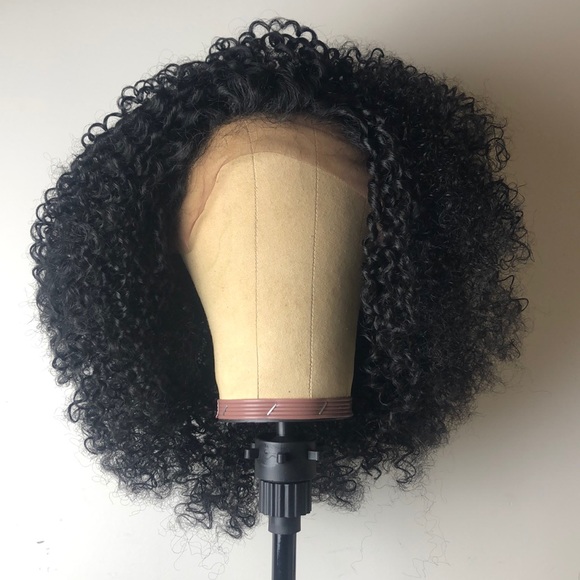 JAZ CURLY BRAZILIAN HUMAN HAIR BLEND C PART WIG main image 8